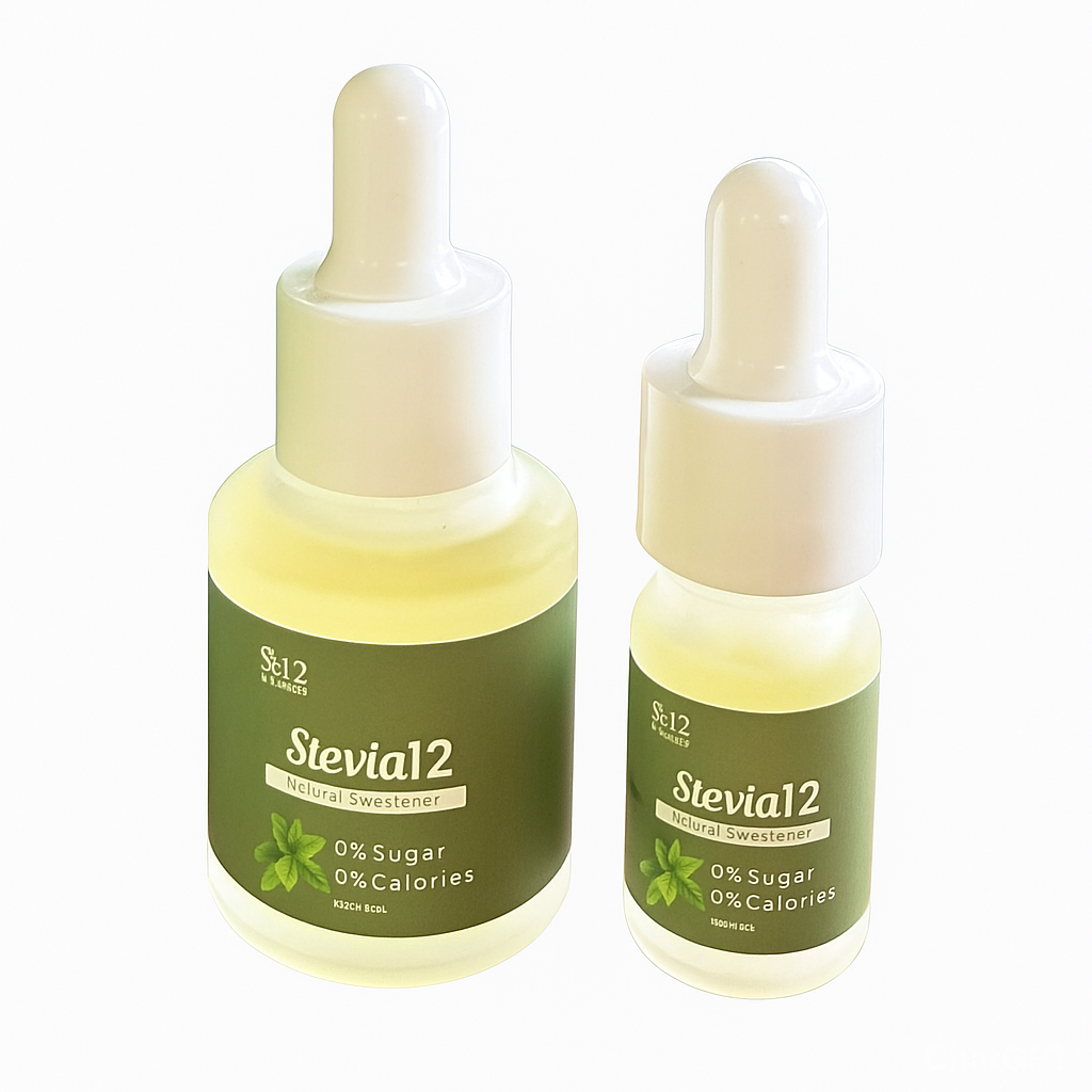 Stevia12 SR12 Natural Sweetener 0% Sugar 0% Calories Botol 10ml dan 15ml
